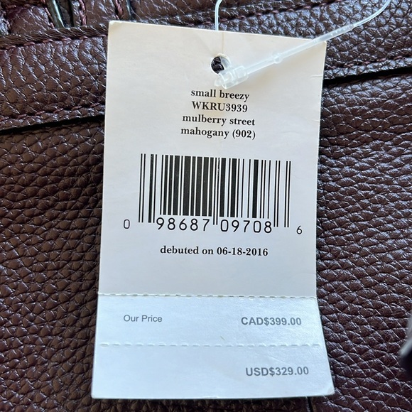 Brand new mahogany Kate spade leather back pack - Picture 6 of 6